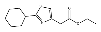 4-Thiazoleacetic acid, 2-cyclohexyl-, ethyl ester Structure