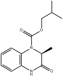 1(2H)-Quinoxalinecarboxylic acid, 3,4-dihydro-2-methyl-3-oxo-, 2-methylpropyl ester, (2S)- Structure