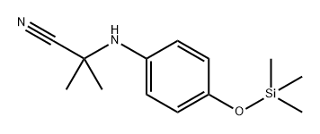 Propanenitrile, 2-methyl-2-[[4-[(trimethylsilyl)oxy]phenyl]amino]- Structure