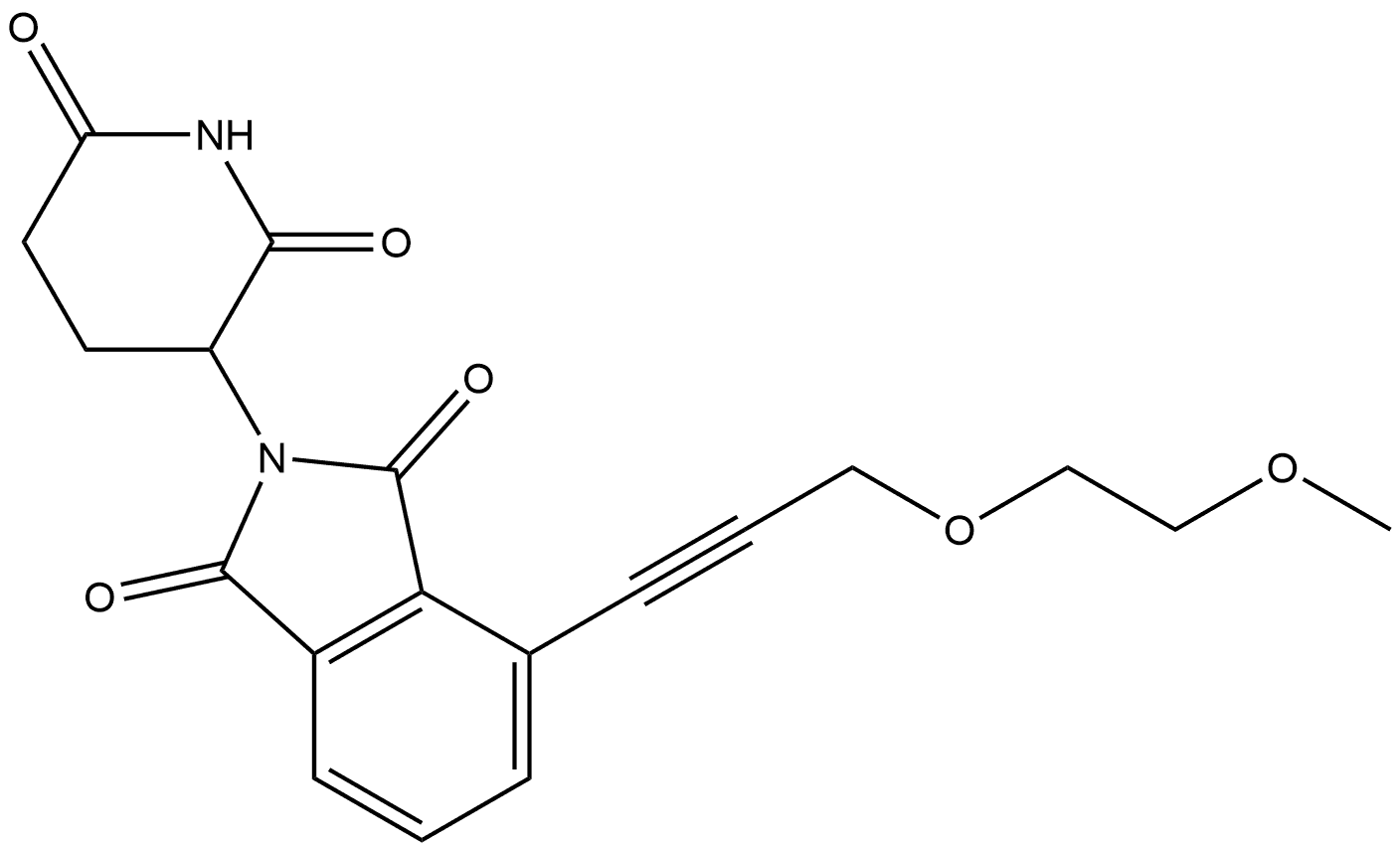 2-(2,6-Dioxo-3-piperidinyl)-4-[3-(2-methoxyethoxy)-1-propyn-1-yl]-1H-isoindole-1,3(2H)-dione (ACI) Structure