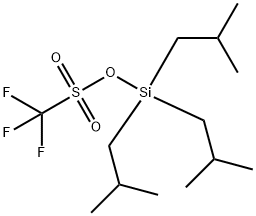 Methanesulfonic acid, 1,1,1-trifluoro-, tris(2-methylpropyl)silyl ester Structure