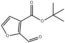 3-Furancarboxylic acid, 2-formyl-, 1,1-dimethylethyl ester 구조식 이미지