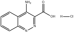 3-Cinnolinecarboxylic acid, 4-amino-, hydrochloride (1:1) Structure