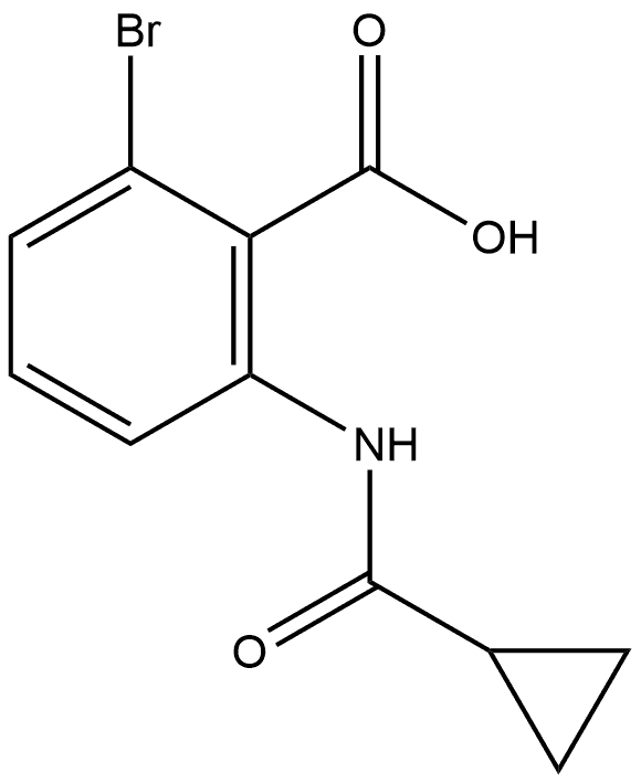 2-Bromo-6-[(cyclopropylcarbonyl)amino]benzoic acid Structure