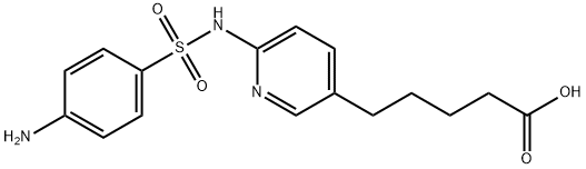 6-[[(4-Aminophenyl)sulfonyl]amino]-3-pyridinepentanoic acid Structure