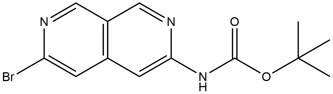 tert-butyl 6-bromo-2,7-naphthyridin-3-ylcarbamate Structure