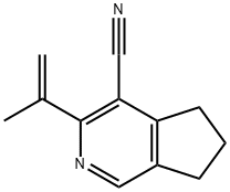 5H-Cyclopenta[c]pyridine-4-carbonitrile, 6,7-dihydro-3-(1-methylethenyl)- Structure