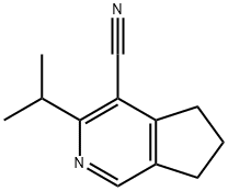 5H-Cyclopenta[c]pyridine-4-carbonitrile, 6,7-dihydro-3-(1-methylethyl)- 구조식 이미지