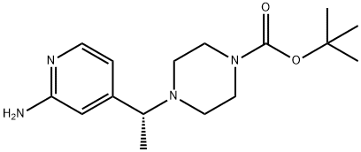 tert-butyl (R)-4-(1-(2-aminopyridin-4-yl)ethyl)piperazine-1-carboxylate Structure