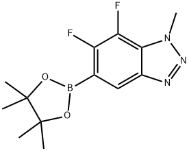 6,7-Difluoro-1-methyl-5-(tetramethyl-1,3,2-dioxaborolan-2-yl)-1,2,3-benzotriazole Structure