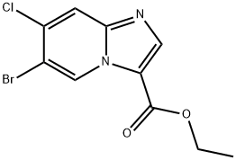 Ethyl 6-bromo-7-chloroimidazo[1,2-a]pyridine-3-carboxylate Structure