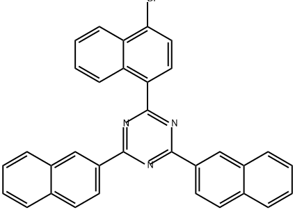 2-(8-chlorodibenzo[b,d]furan-1-yl)-4,6-diphenyl-1,3,5-triazine 구조식 이미지