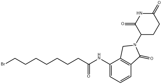 8-Bromo-N-[2-(2,6-dioxo-3-piperidinyl)-2,3-dihydro-1-oxo-1H-isoindol-4-yl]octanamide Structure