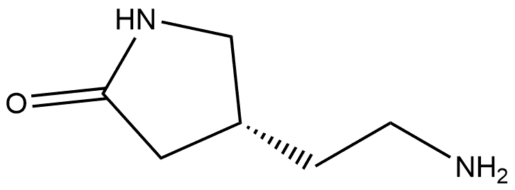 (4R)-4-(2-Aminoethyl)-2-pyrrolidinone Structure