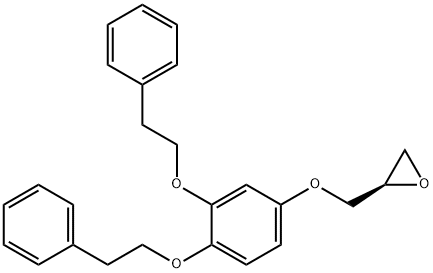 (2R)-2-[[3,4-Bis(2-phenylethoxy)phenoxy]methyl]oxirane Structure