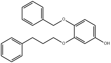 4-(Phenylmethoxy)-3-(3-phenylpropoxy)phenol Structure