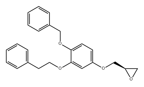 Oxirane, 2-[[3-(2-phenylethoxy)-4-(phenylmethoxy)phenoxy]methyl]-, (2R)- 구조식 이미지
