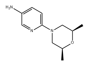 3-Pyridinamine, 6-[(2R,6S)-2,6-dimethyl-4-morpholinyl]- Structure