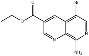 1,7-Naphthyridine-3-carboxylic acid, 8-amino-5-bromo-, ethyl ester Structure