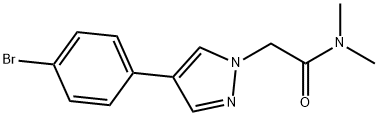 1H-Pyrazole-1-acetamide, 4-(4-bromophenyl)-N,N-dimethyl- Structure