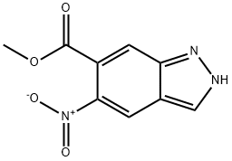 2H-Indazole-6-carboxylic acid, 5-nitro-, methyl ester Structure