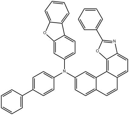 Phenanthro[3,4-d]oxazol-10-amine, N-[1,1'-biphenyl]-4-yl-N-3-dibenzofuranyl-2-phenyl- 구조식 이미지