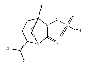 (1R,2S,5R)-2-(Dichloromethyl)-7-oxo-1,6-diazabicyclo[3.2.1]oct-6-yl hydrogen sulfate Structure