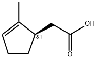 2-Cyclopentene-1-acetic acid, 2-methyl-, (1R)- 구조식 이미지