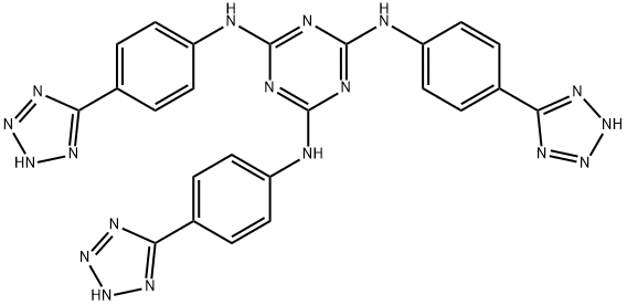 1,3,5-Triazine-2,4,6-triamine, N2,N4,N6-tris[4-(2H-tetrazol-5-yl)phenyl]- Structure