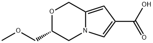 (3R)-3,4-Dihydro-3-(methoxymethyl)-1H-pyrrolo[2,1-c][1,4]oxazine-7-carboxylic acid 구조식 이미지