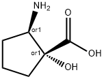 rel-(1R,2R)-2-Amino-1-hydroxycyclopentanecarboxylic acid Structure