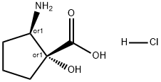Cyclopentanecarboxylic acid, 2-amino-1-hydroxy-, hydrochloride (1:1), (1R,2R)-rel- 구조식 이미지
