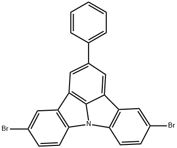 5,11-Dibromo-2-phenylindolo[3,2,1-jk]carbazole Structure