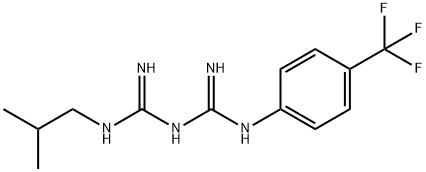 Guanidine, N-[imino[(2-methylpropyl)amino]methyl]-N'-[4-(trifluoromethyl)phenyl]- Structure