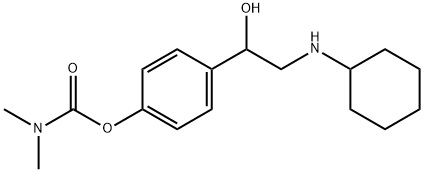 Carbamic acid, N,N-dimethyl-, 4-[2-(cyclohexylamino)-1-hydroxyethyl]phenyl ester Structure