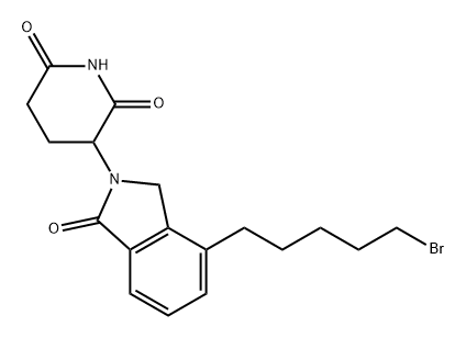 2,6-Piperidinedione, 3-[4-(5-bromopentyl)-1,3-dihydro-1-oxo-2H-isoindol-2-yl]- 구조식 이미지