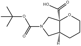 Pyrano[2,3-c]pyrrole-6,7a(2H,5H)-dicarboxylic acid, tetrahydro-, 6-(1,1-dimethylethyl) ester, (4aS,7aS)- Structure