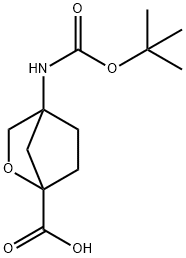 2-Oxabicyclo[2.2.1]heptane-1-carboxylic acid, 4-[[(1,1-dimethylethoxy)carbonyl]amino]- Structure