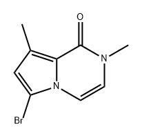 Pyrrolo[1,2-a]pyrazin-1(2H)-one, 6-bromo-2,8-dimethyl- Structure