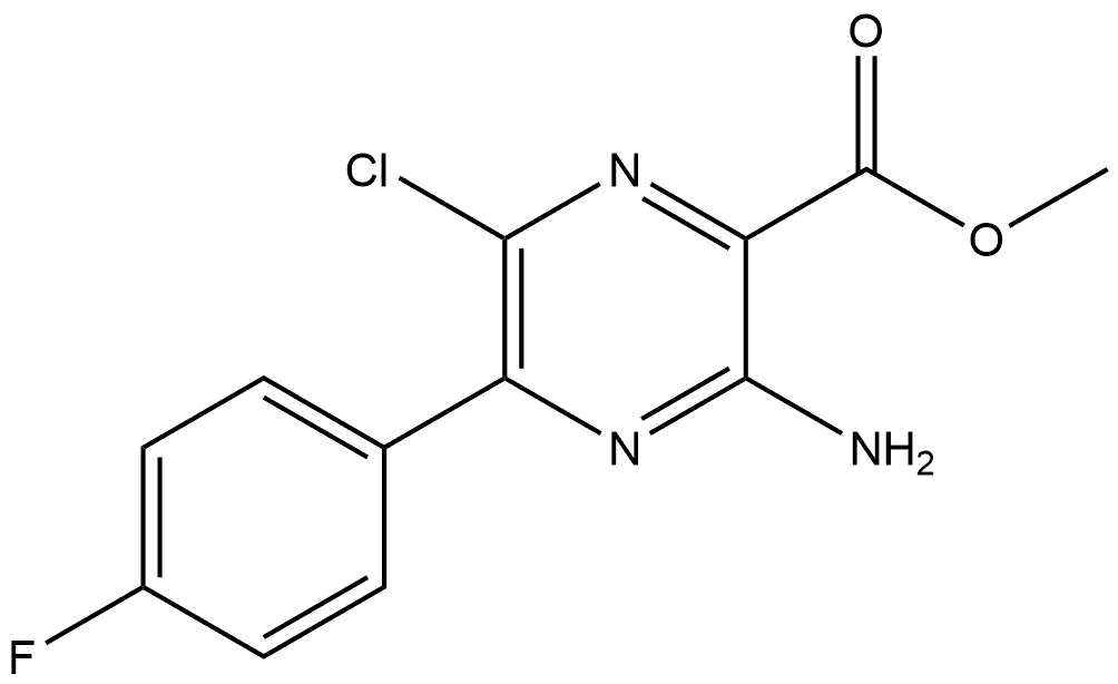 methyl 3-amino-6-chloro-5-(4-fluorophenyl)pyrazine-2-carboxylate Structure