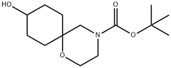 1-Oxa-4-azaspiro[5.5]undecane-4-carboxylic acid, 9-hydroxy-, 1,1-dimethylethyl ester 구조식 이미지