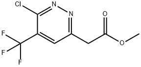 Methyl 6-chloro-5-(trifluoromethyl)-3-pyridazineacetate 구조식 이미지