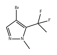 1H-Pyrazole, 4-bromo-5-(1,1-difluoroethyl)-1-methyl- 구조식 이미지