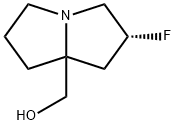 1H-Pyrrolizine-7a(5H)-methanol, 2-fluorotetrahydro-, (2R)- Structure