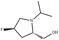 2-Pyrrolidinemethanol, 4-fluoro-1-(1-methylethyl)-, (2S,4R)- 구조식 이미지