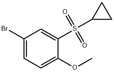 Benzene, 4-bromo-2-(cyclopropylsulfonyl)-1-methoxy- 구조식 이미지