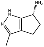 6-Cyclopentapyrazolamine, 1,4,5,6-tetrahydro-3-methyl-, (6R)- 구조식 이미지