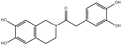 Ethanone, 1-(3,4-dihydro-6,7-dihydroxy-2(1H)-isoquinolinyl)-2-(3,4-dihydroxyphenyl)- Structure