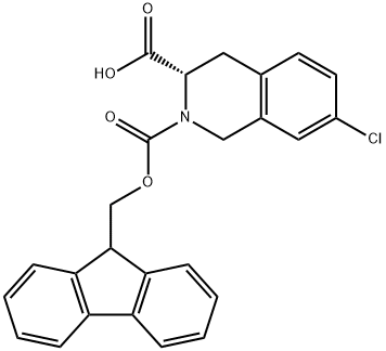 2,?3(1H)?-?Isoquinolinedicarbox?ylic acid, 7-?chloro-?3,?4-?dihydro-?, 2-?(9H-?fluoren-?9-?ylmethyl) ester, (3S)?- Structure