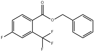 Benzoic acid, 4-fluoro-2-(trifluoromethyl)-, phenylmethyl ester Structure